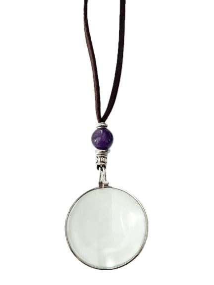 by Wendra Magnifying Necklace with Natural Crystal to Increase Vision & Energy. Handmade