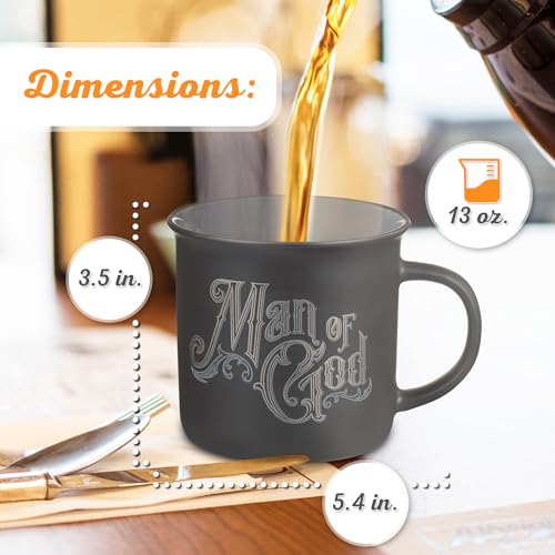 Christian Art Gifts Lavender Camp Style Ceramic Coffee Mug – 13 oz. Microwave & Dishwasher Safe Inspirational Scripture Coffee & Tea Mug for Women with Bible Verse: Let Your Light Shine – Matthew 5:16