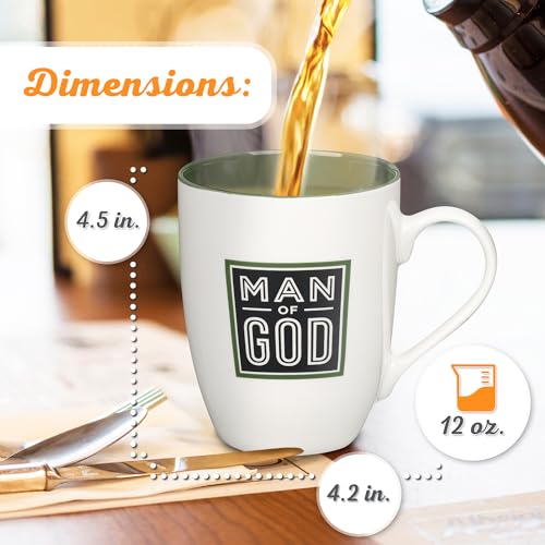 Christian Art Gifts Inspirational Ceramic Coffee & Tea Scripture Mug for Women: All Things are Possible Encouraging Bible Verse, Cute Microwave & Dishwasher Safe Drinkware, White & Pink Floral, 12 oz.