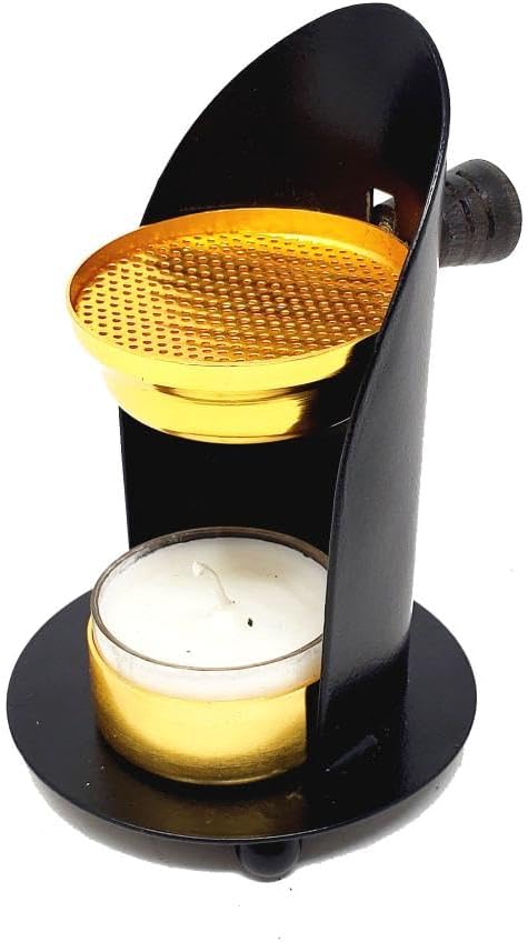 Resin Incense Burner Set – Adjustable Incense Burner Holder, 100% Pure Copal & Frankincense Variety, Tealight Resin Burner Kit for Cleansing, Smudging, Purification