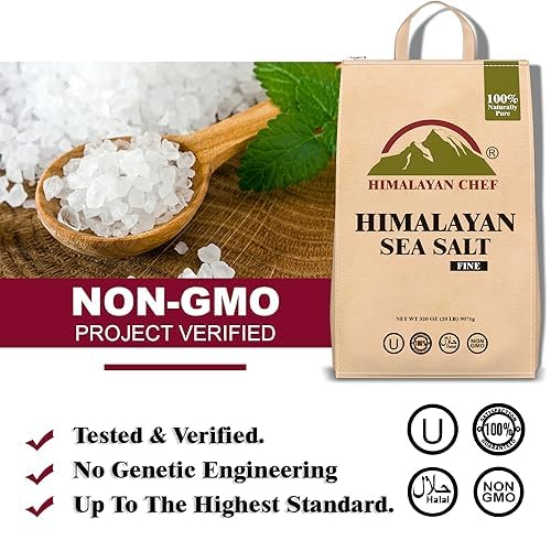 Himalayan Chef Pink Himalayan Salt Coarse Grain, 5 lbs Plastic Jar - Pure, Natural, Kosher, Mineral-Rich, Ideal for Grinder Refills, Cooking, Seasoning