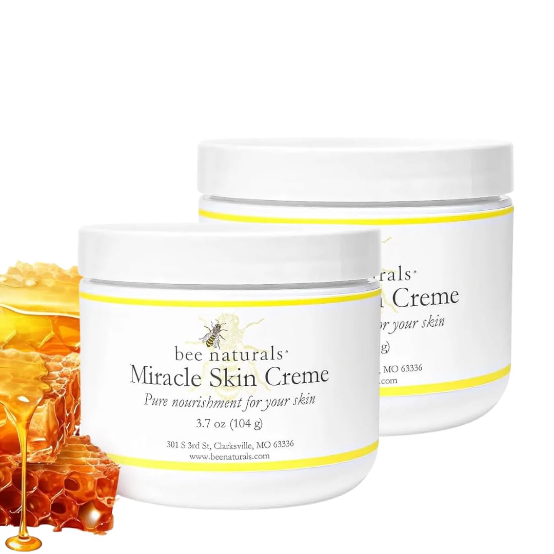 Bee Naturals Miracle Skin Creme - All-Natural Hydrating Cream for Full body - Pure Nourishment with Olive Oil, Beeswax & Coconut Oil - Loved globally for Versatility & Trusted by Generations (4 oz)