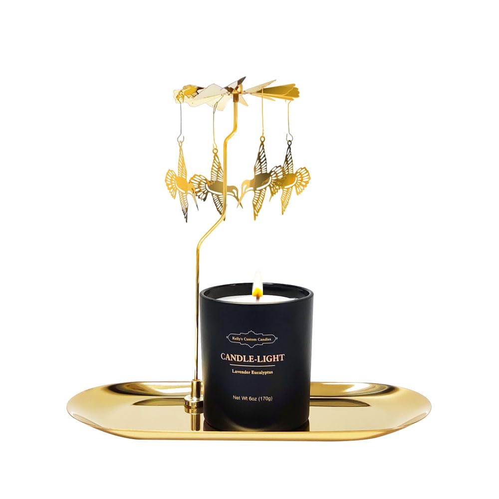 Kelly's Custom Candles, Butterfly Candle Birthday Gift for Mom,Girlfriend,Unique Easter Gifts for Sister, Wife and Mother in Law,Rotatable Aromatherapy Candles Gift for Women.