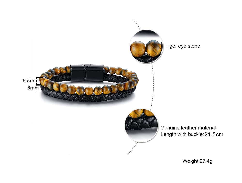 VNOX Viking Bracelet for Men - Genuine Leather Braided Viking Bracelets Vintage Thor's Hammer Wrap Cuff Wirstband Bracelets,Viking Jewelry for Men