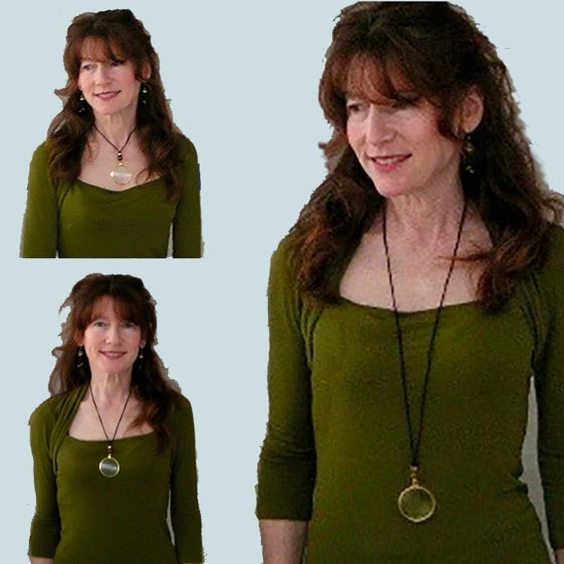 by Wendra Magnifying Necklace with Natural Crystal to Increase Vision & Energy. Handmade