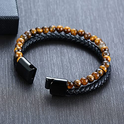 VNOX Viking Bracelet for Men - Genuine Leather Braided Viking Bracelets Vintage Thor's Hammer Wrap Cuff Wirstband Bracelets,Viking Jewelry for Men