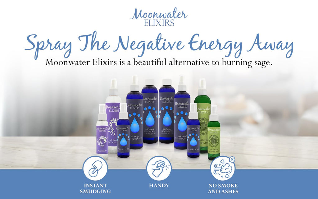 White Sage Smudge Spray for Spiritual Cleansing & Aura Protection, Sage Mist for Cleansing Negative Energy & Protection, Home & Meditation, Clear Quartz Reiki Energized Aromatherapy Room Spray - 4oz