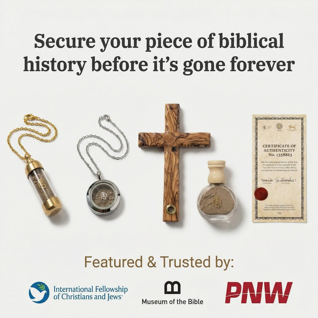 Authentic Temple Mount Christian Necklace for Women & Men – Expert-Certified Sacred Soil Jewelry, Rare Faith-Based Holy Land Soil Pendant from Jerusalem – Spiritual Religious Biblical Easter Gift