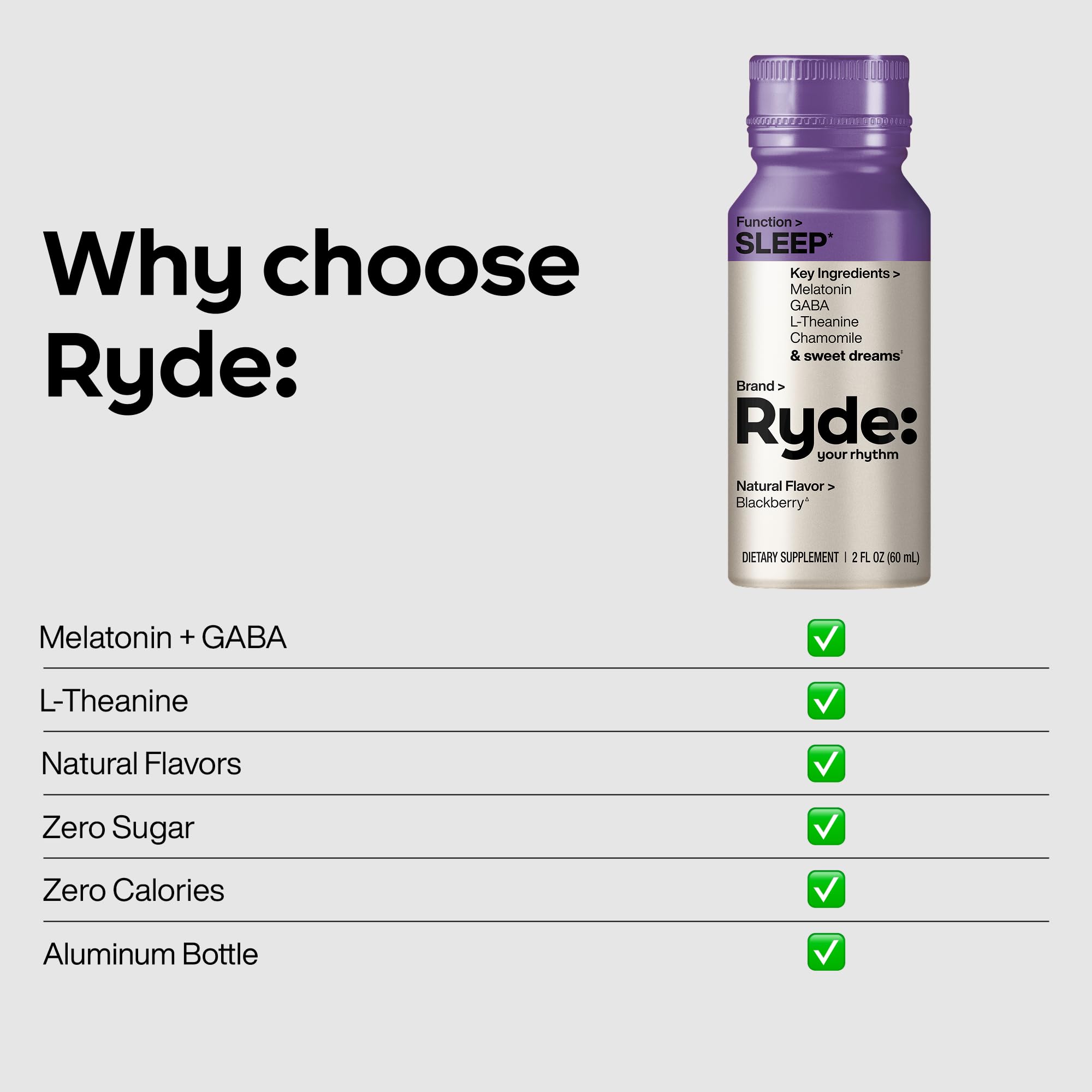Ryde: Energize Shot | Tropical Flavor | Green Tea Caffeine, Taurine, Ginseng Extract & B Vitamins | 0 Calories, 0 Sugar | 2 FL OZ Shots | Boosts energy* (8 Pack)