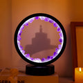 Runyangshi Amethyst Night Lamp 8.6" Natural Healing Crystal Bedside Lamp USB Port 3 Colours Dimming Mode Bedroom Lamp Suitable Night Light for Living Room Bedroom Office Home Decor Ideal Gift