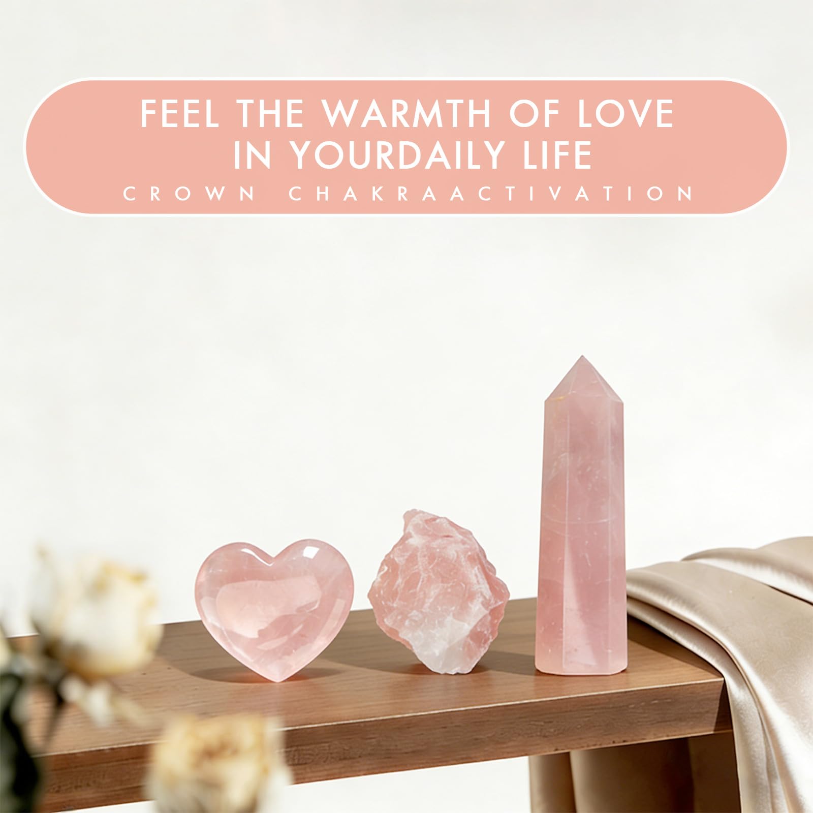7 Chakra Healing Crystals Set - Large Raw Stones Energy Alignment Kit with Wooden Gift Box & Guidebook