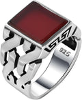 Genuine Solid 925 Sterling Silver, Cuban Link Braided Men's Ring