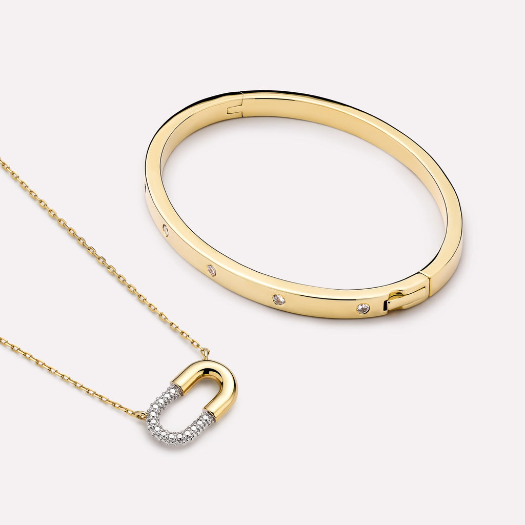 Ana Luisa Bracelets for Women - 14K Gold Plated & Silver Rhodium Bangle and Cuff Bracelets - Sleek Designs Perfect for Layering - Hypoallergenic, Water-Resistant, Tarnish-Free Bracelet for Daily Wear