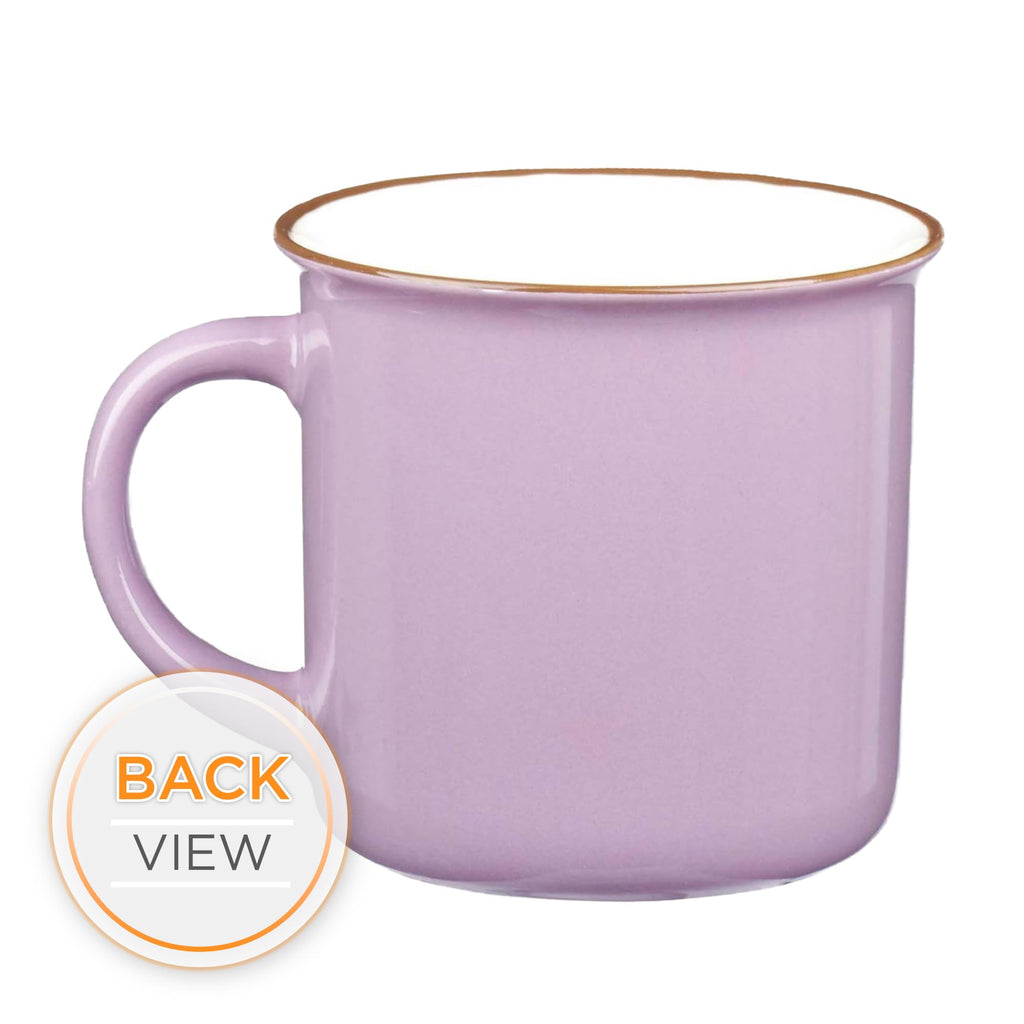 Christian Art Gifts Lavender Camp Style Ceramic Coffee Mug – 13 oz. Microwave & Dishwasher Safe Inspirational Scripture Coffee & Tea Mug for Women with Bible Verse: Let Your Light Shine – Matthew 5:16