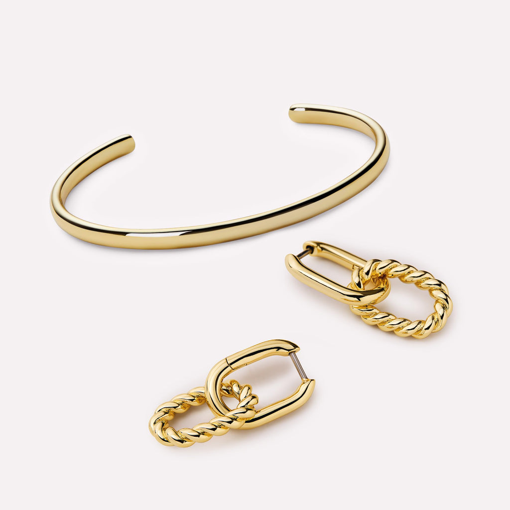 Ana Luisa Bracelets for Women - 14K Gold Plated & Silver Rhodium Bangle and Cuff Bracelets - Sleek Designs Perfect for Layering - Hypoallergenic, Water-Resistant, Tarnish-Free Bracelet for Daily Wear