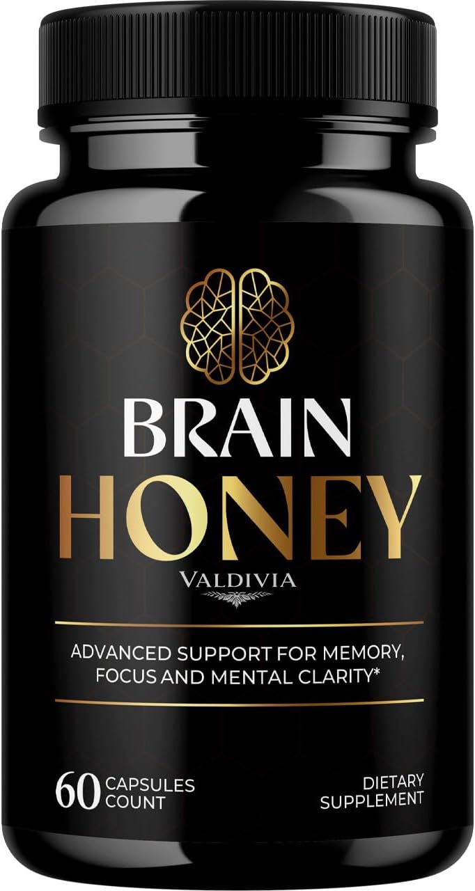 Brain Honey Capsules, Brain Honey with All Natural Ingredients, Advanced Overall Health and Wellness Vitamin Supplement Formula for Maximum Strength Multivitamins (60 Capsules)