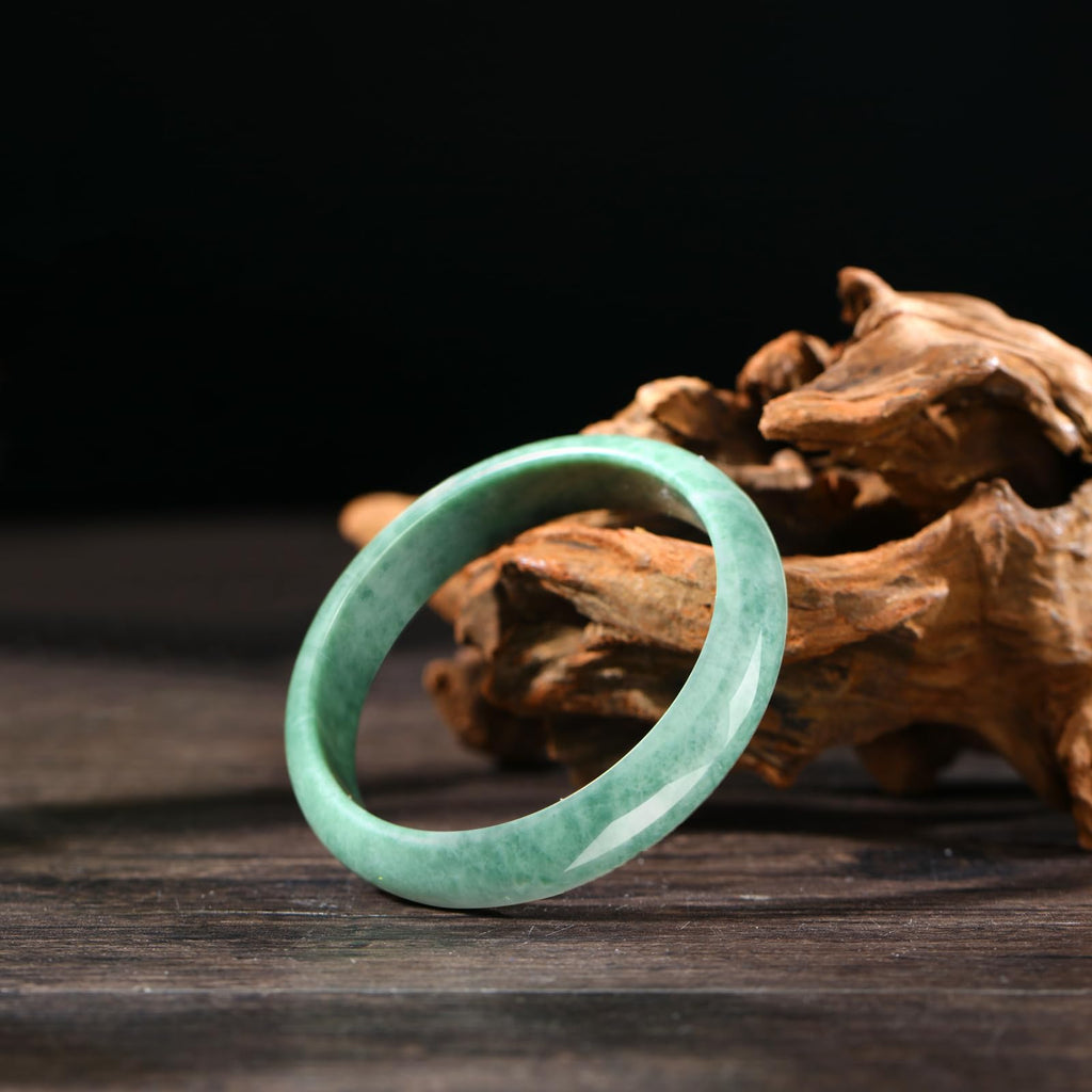 Landical 2.4'' Natural Jade Bracelet for Women Jade Bangle Bracelets with Box Good Luck Bangle Jewelry Gift for Mother