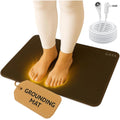GAYA Grounding Mat for Feet, Sleep Improvement, Back Pain Relief, Muscle Relaxation & Stress, Including 15ft Cord, 100K Ohm Resistor | Conductive Carbon | Earthing Pads for Bed Couch, Desk (24''X16'')