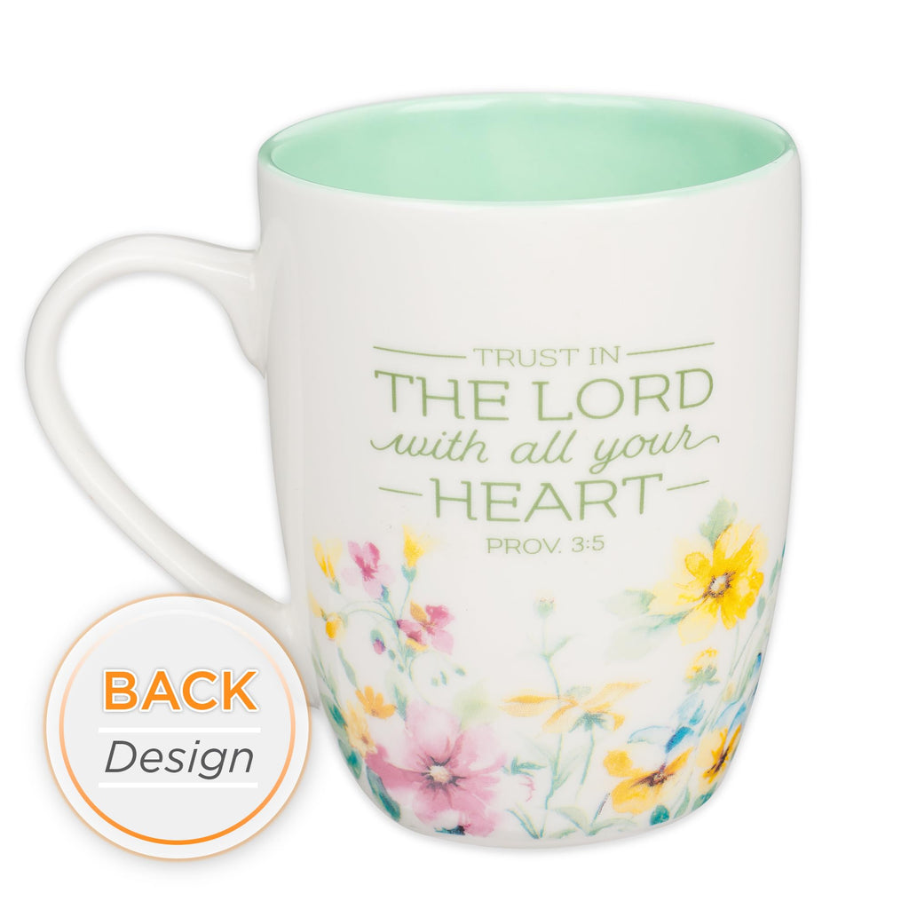 Christian Art Gifts Inspirational Ceramic Coffee & Tea Scripture Mug for Women: All Things are Possible Encouraging Bible Verse, Cute Microwave & Dishwasher Safe Drinkware, White & Pink Floral, 12 oz.