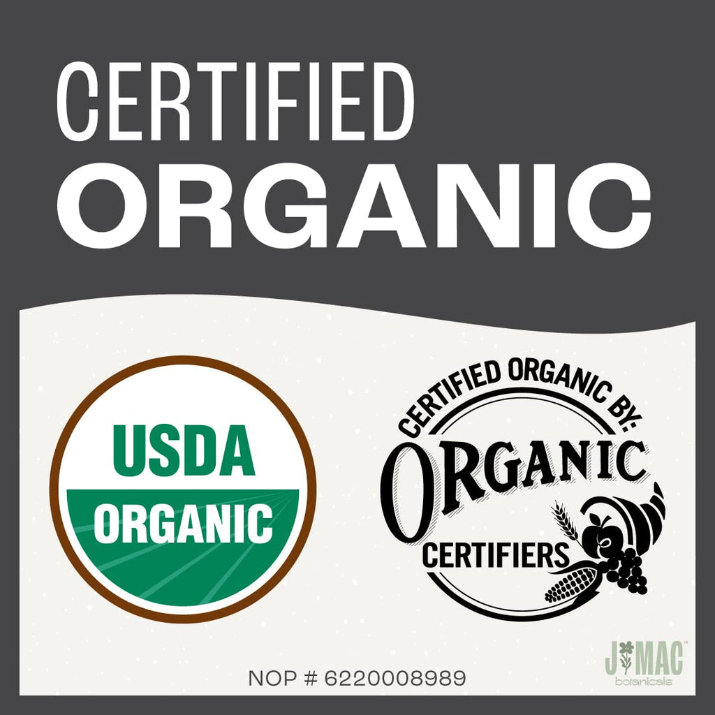 J Mac Botanicals, Organic Dandelion Leaves (4 oz bag) USDA Certified Organic Dandelion leaf tea, te diente de leon organico, Packaged in the USA, Cut and Sifted, No Caffeine