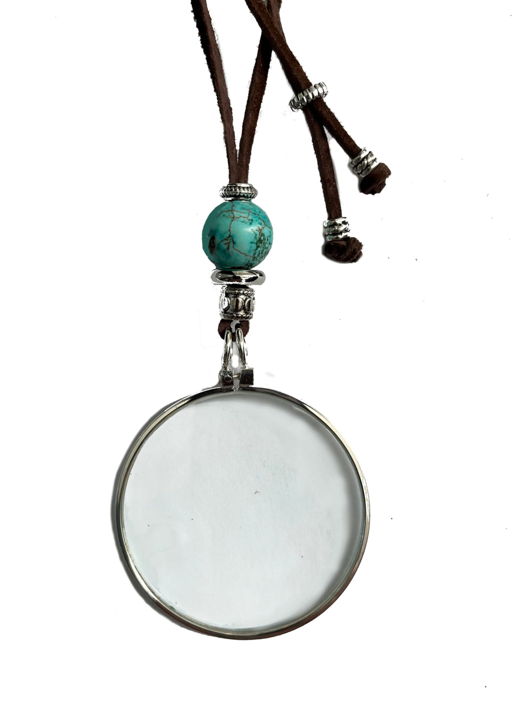 by Wendra Magnifying Necklace with Natural Crystal to Increase Vision & Energy. Handmade