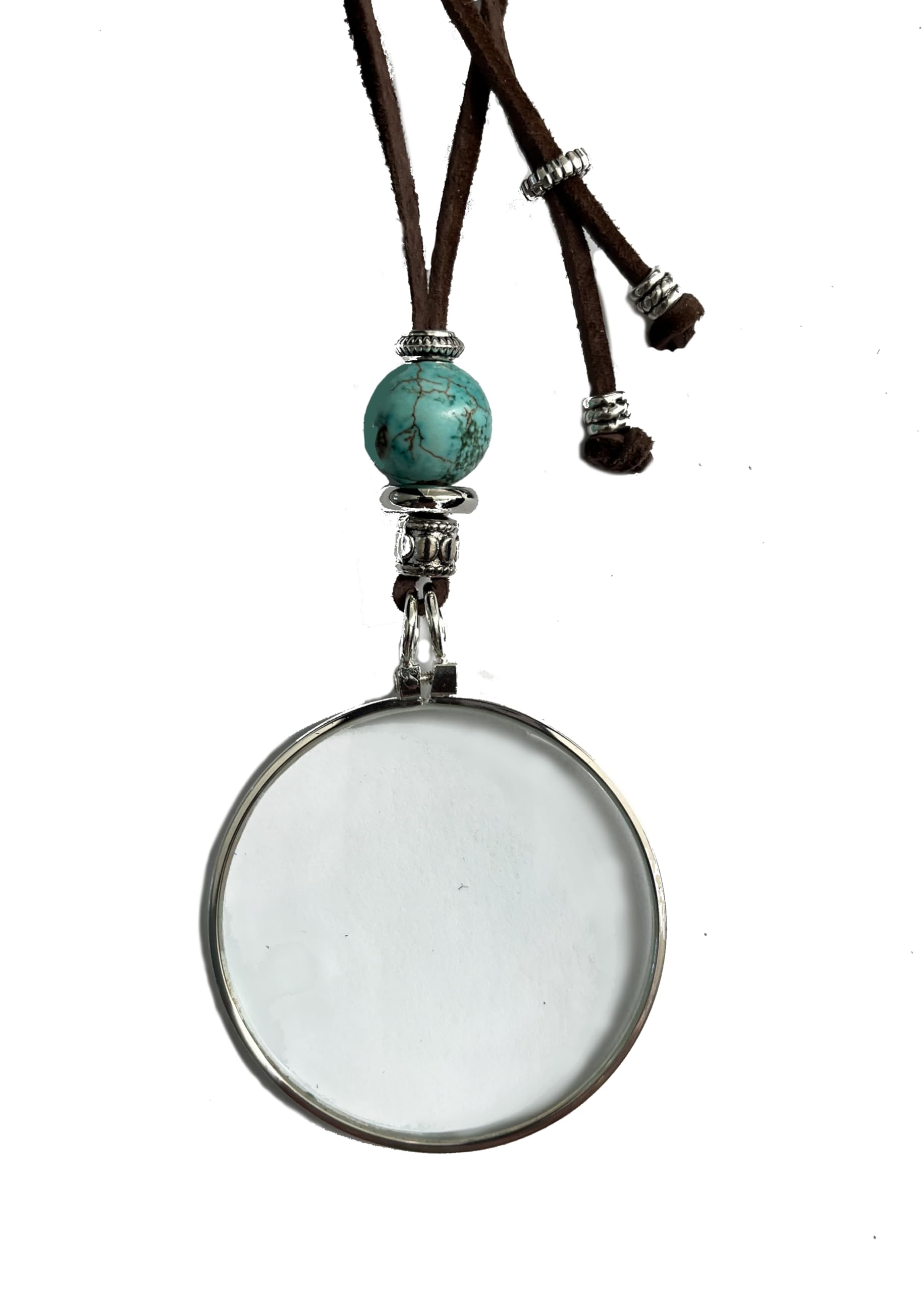 by Wendra Magnifying Necklace with Natural Crystal to Increase Vision & Energy. Handmade