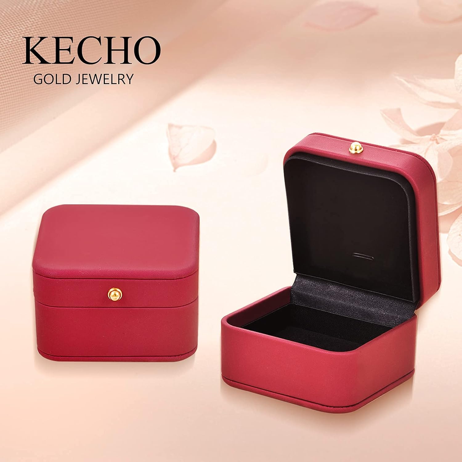 KECHO 14K Gold Lotus Flower Necklace Delicate Lotus Flower Chalcedony Pendant Jewelry for Women Birthday Valentines Day Gifts for Her Mom Wife
