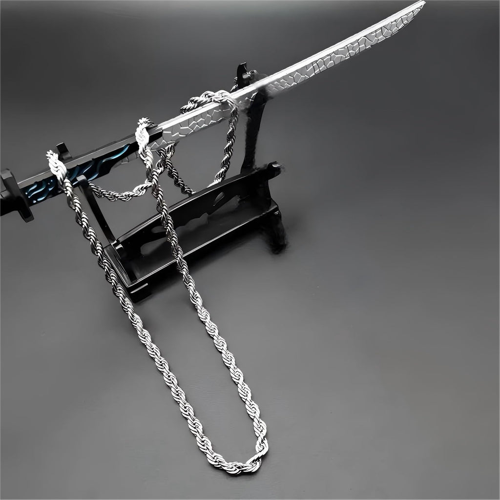 Italian Sterling Silver S925 Retro Chain Necklace for Men, Vintage Style Jewelry Gift