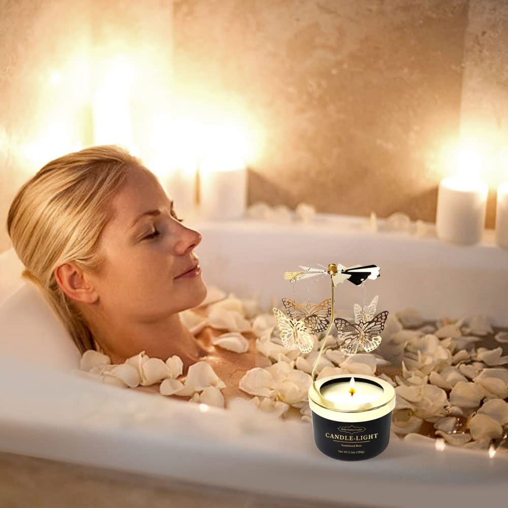 Kelly's Custom Candles, Butterfly Candle Birthday Gift for Mom,Girlfriend,Unique Easter Gifts for Sister, Wife and Mother in Law,Rotatable Aromatherapy Candles Gift for Women.