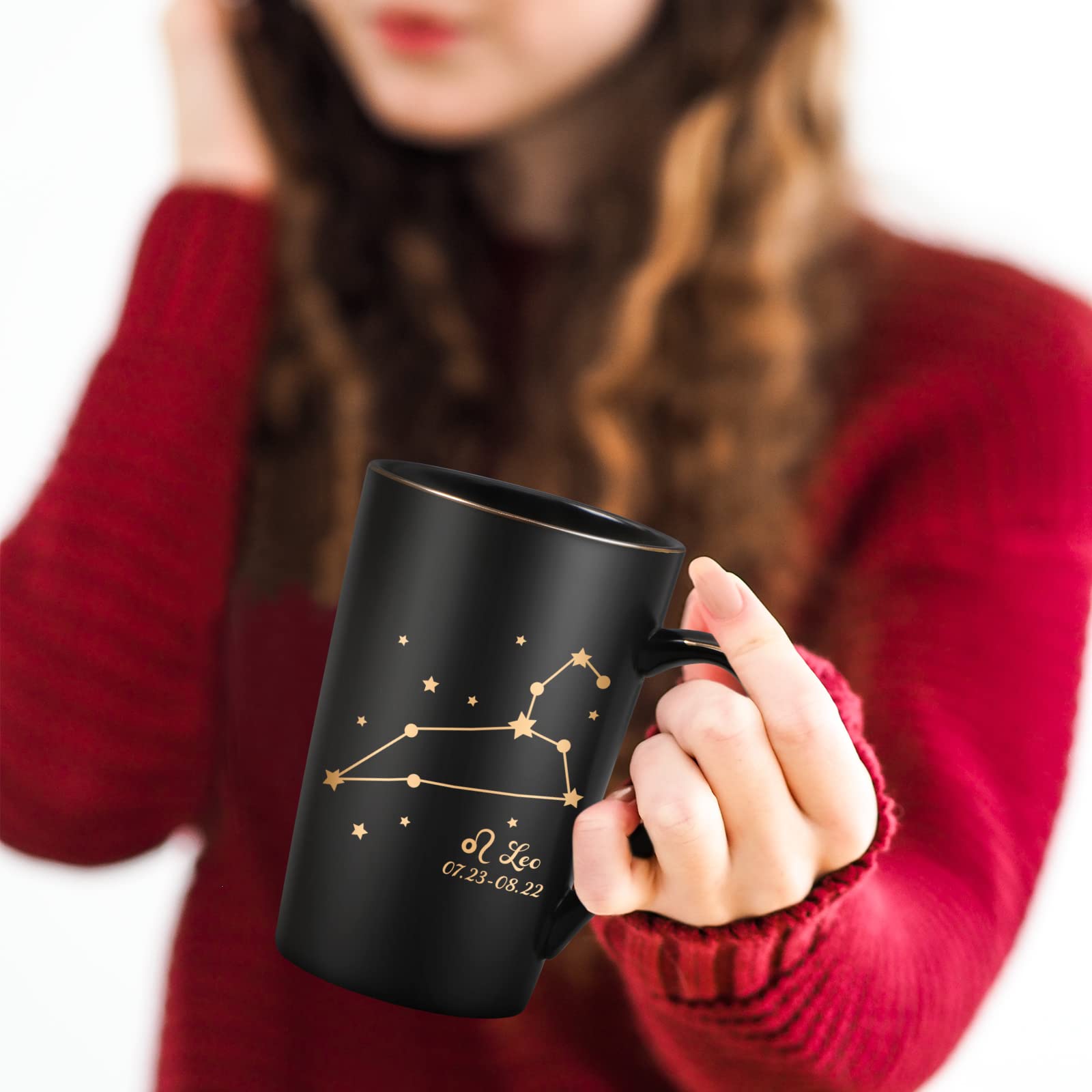 YHRJWN Pisces Gifts for Women, Pisces Constellation Mug, February March Birthdays Gifts for Women Horoscope Astrology Lovers, Pisces Zodiac Sign gifts for Women Girls, 14 Oz Pink with Gift Box