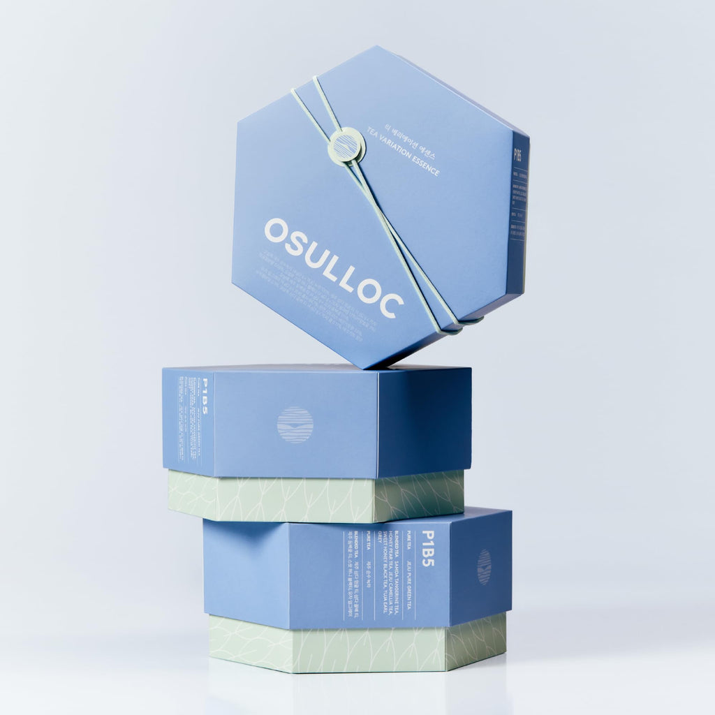 OSULLOC Premium Tea Collection (40 count, 10 flavors x 4 ea), Self Care Sampler Gift Box Variety Pack, Premium Organic Pure & Blended Tea from Jeju