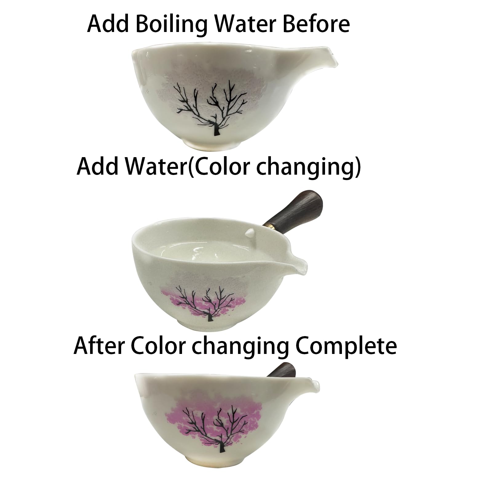 LURRIER Porcelain Chinese Gongfu Tea Set,Portable Teapot Set with 360 Rotation Tea maker and Infuser,Portable All in One Gift Bag for Travel,Home,Gifting,Outdoor and Office (Sakura)