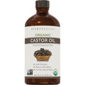 Viva Naturals Organic Castor Oil, Cold-Pressed, 16 fl oz – For Face, Hair, Eyelashes, USDA Organic, Non-GMO - With Beauty Kit
