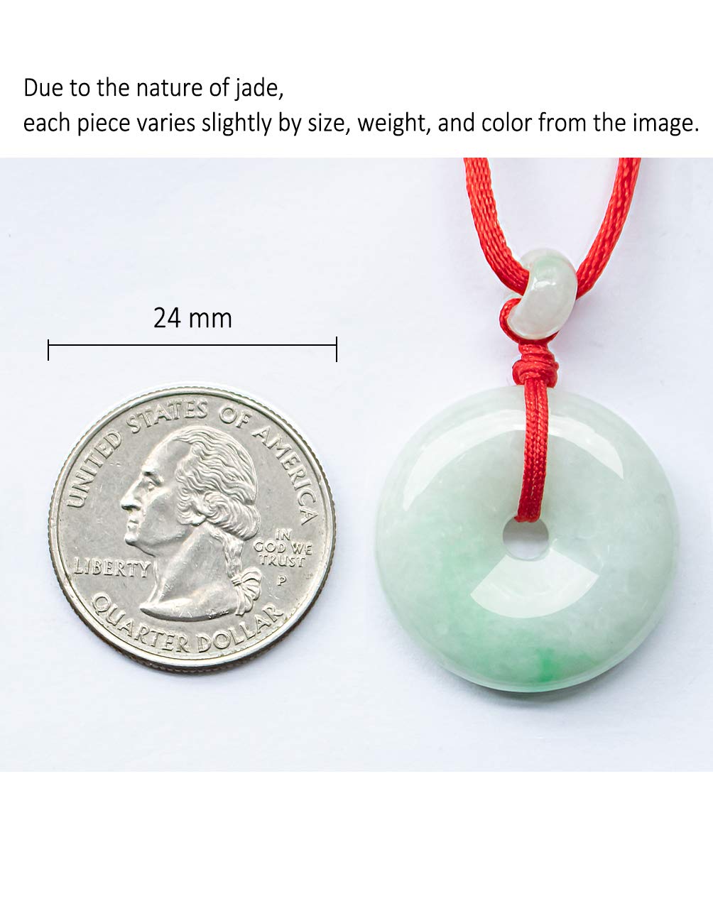 Dahlia Eternal Circle Jade Necklace, Real Grade A Certified Burma Jadeite for Inner Peace