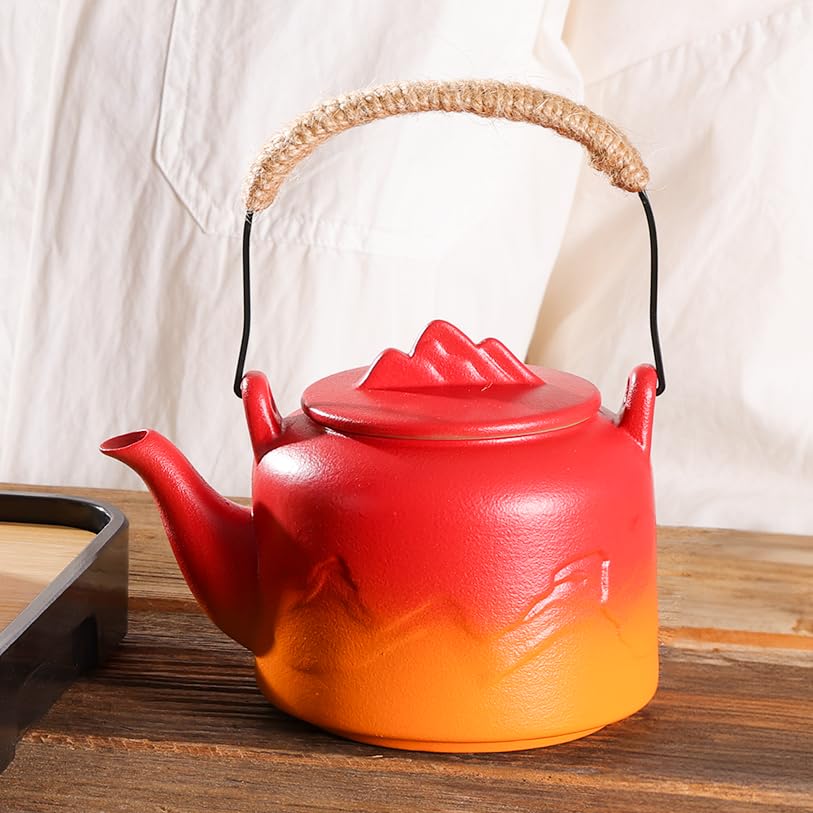 LURRIER Gongfu tea sets, Portable Ceramic TeaSet, Asian Tea sets for adult, Tea Gift sets, Grey leather case, Portable Travel Bag,Home,Gifting,Outdoor and Office(Black)