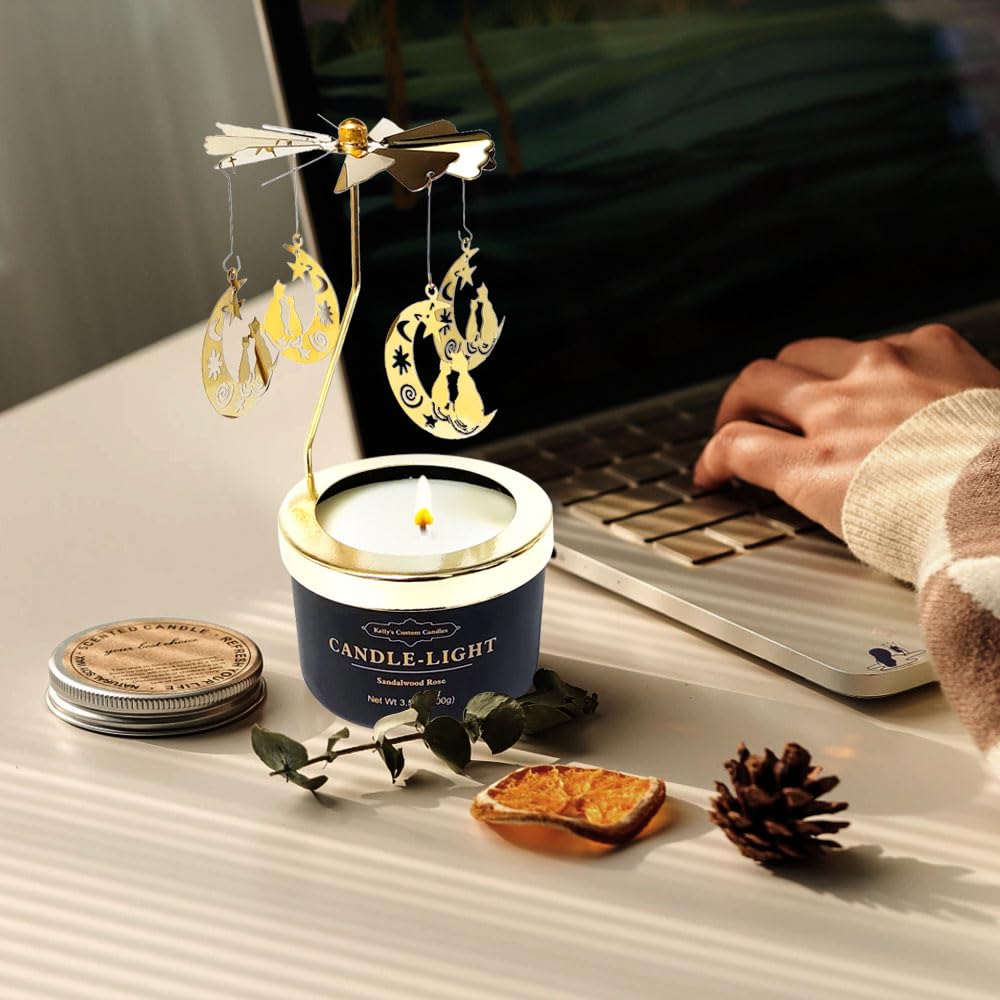 Kelly's Custom Candles, Butterfly Candle Birthday Gift for Mom,Girlfriend,Unique Easter Gifts for Sister, Wife and Mother in Law,Rotatable Aromatherapy Candles Gift for Women.