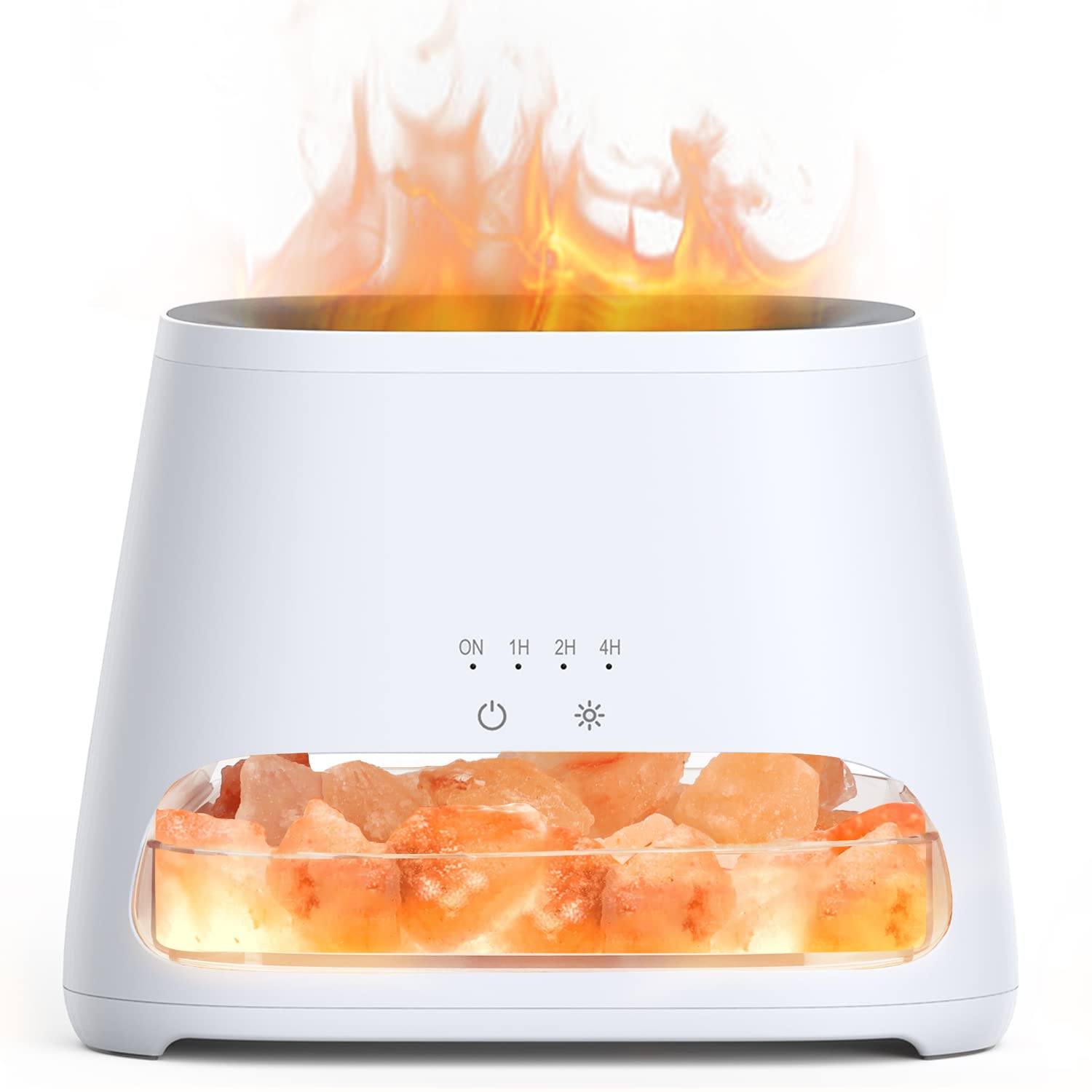 SALKING 2-in-1 Himalayan Salt Lamp & Ultrasonic Essential Oil Diffuser, Aromatherapy Diffuser Cool Mist Humidifier, Salt Therapy Lamp, 100% Pure Himalayan Salt, Ambient Glow, 150ml (Hot Pink)