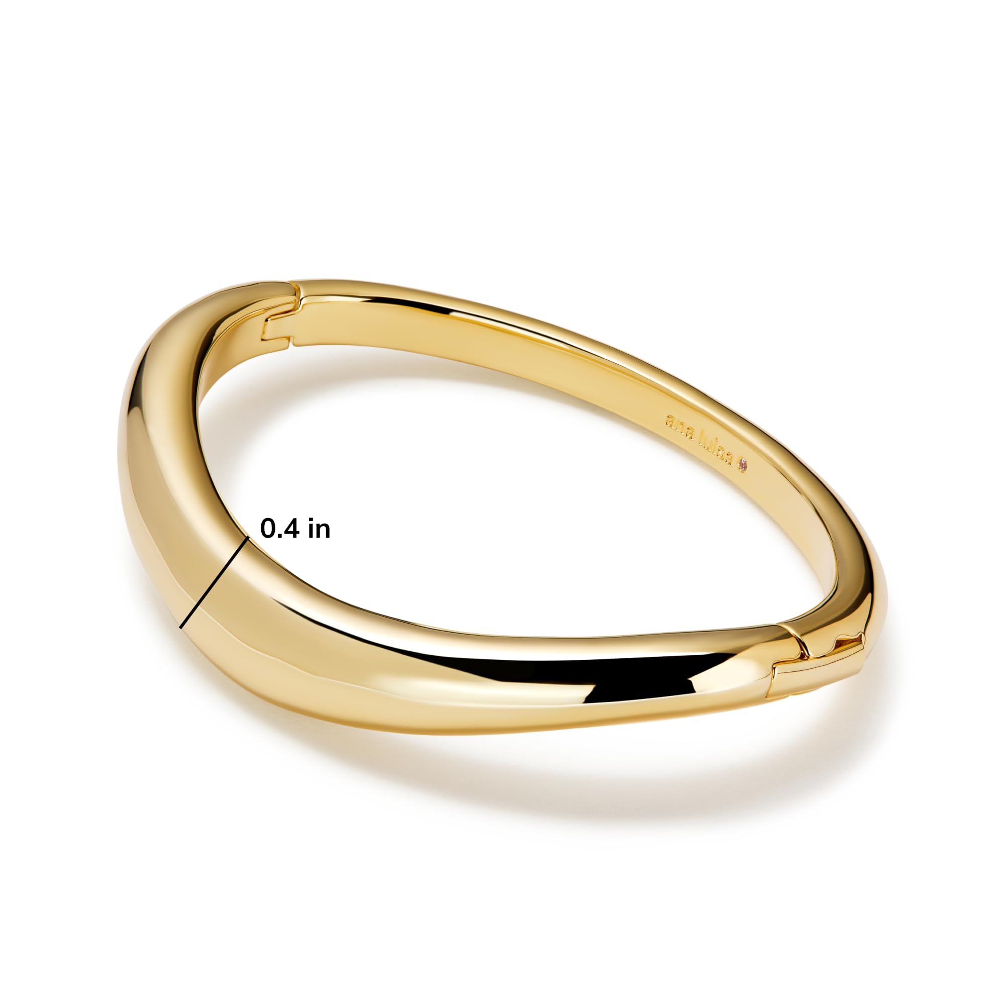 Ana Luisa Bracelets for Women - 14K Gold Plated & Silver Rhodium Bangle and Cuff Bracelets - Sleek Designs Perfect for Layering - Hypoallergenic, Water-Resistant, Tarnish-Free Bracelet for Daily Wear