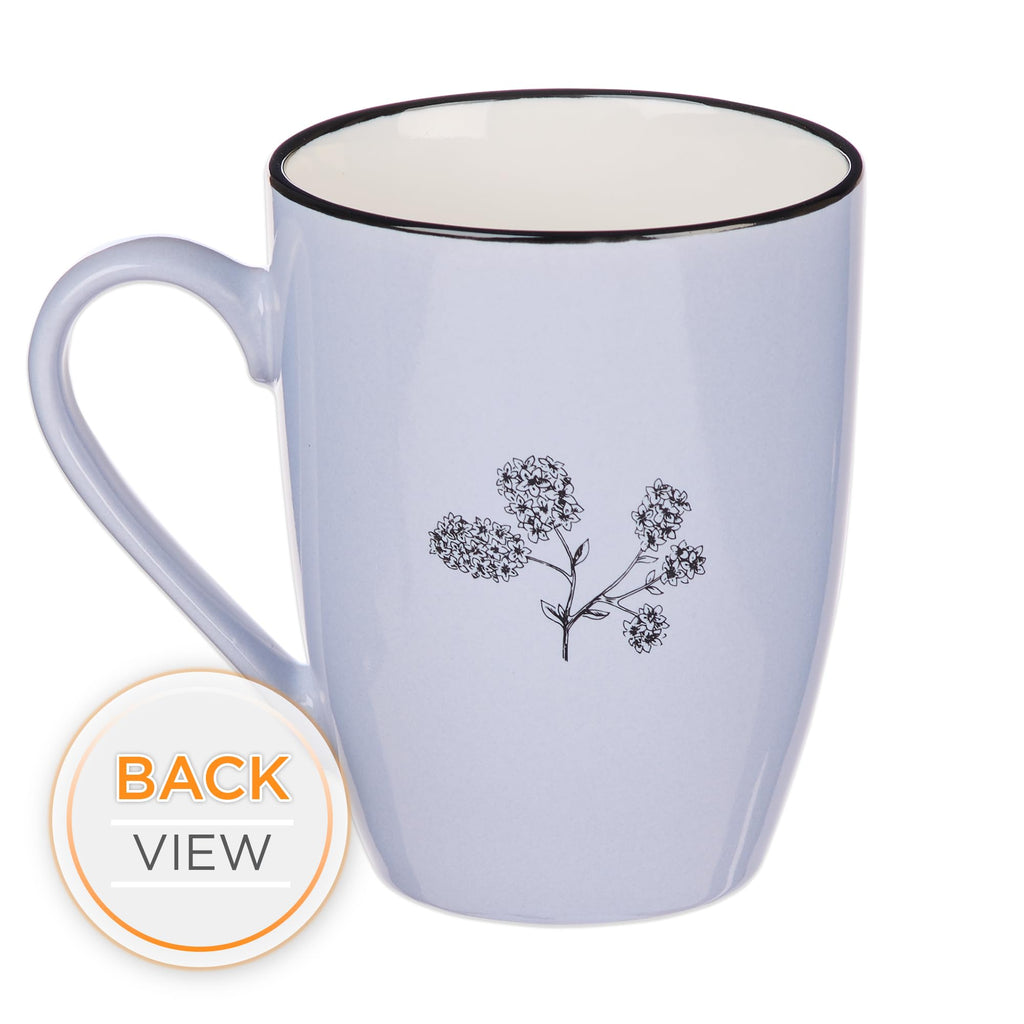 Christian Art Gifts Inspirational Ceramic Coffee & Tea Scripture Mug for Women: All Things are Possible Encouraging Bible Verse, Cute Microwave & Dishwasher Safe Drinkware, White & Pink Floral, 12 oz.