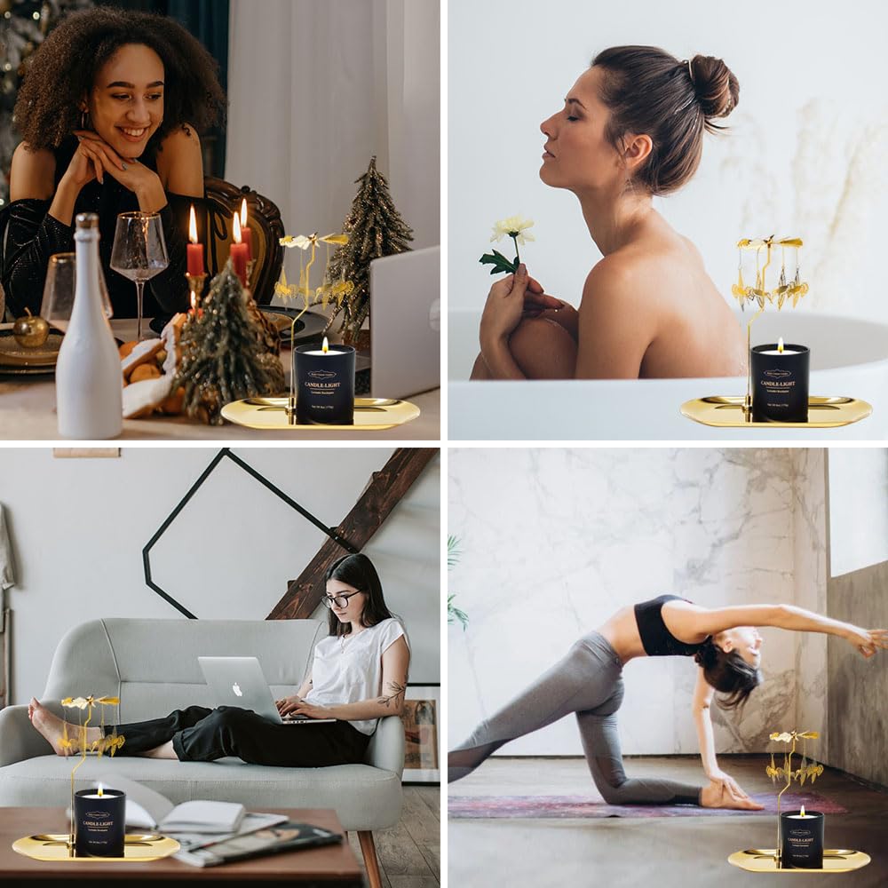 Kelly's Custom Candles, Butterfly Candle Birthday Gift for Mom,Girlfriend,Unique Easter Gifts for Sister, Wife and Mother in Law,Rotatable Aromatherapy Candles Gift for Women.