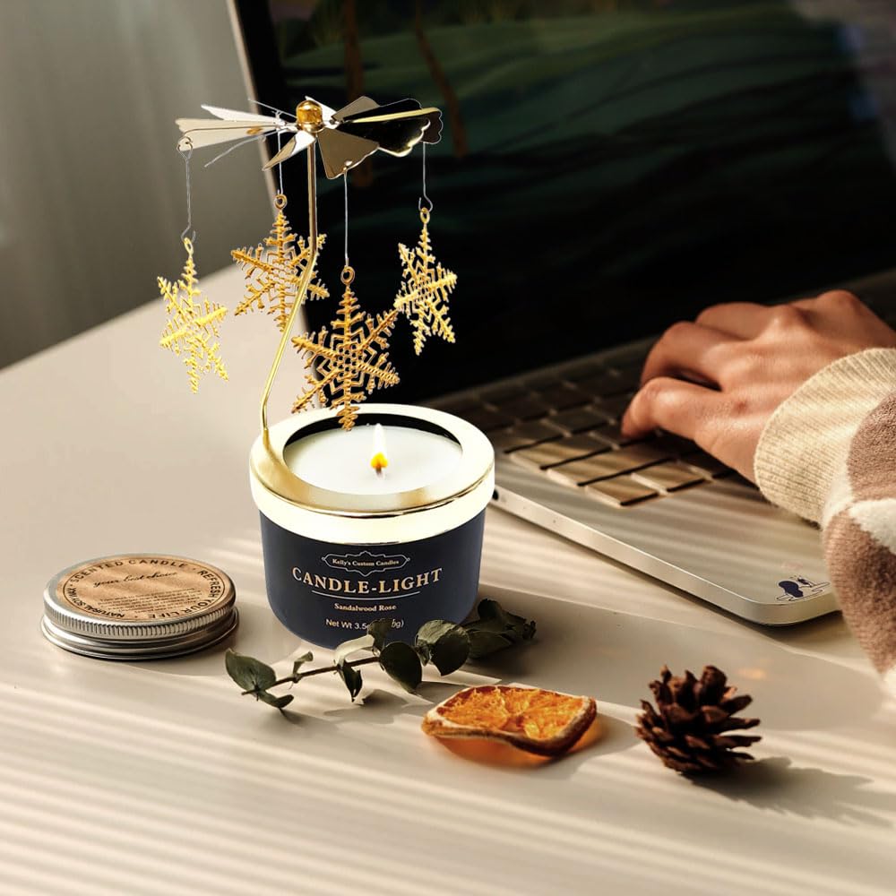 Kelly's Custom Candles, Butterfly Candle Birthday Gift for Mom,Girlfriend,Unique Easter Gifts for Sister, Wife and Mother in Law,Rotatable Aromatherapy Candles Gift for Women.