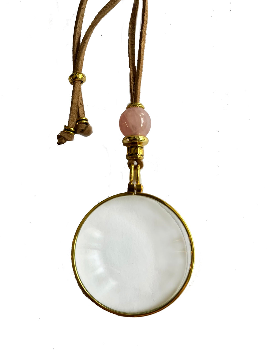 by Wendra Magnifying Necklace with Natural Crystal to Increase Vision & Energy. Handmade