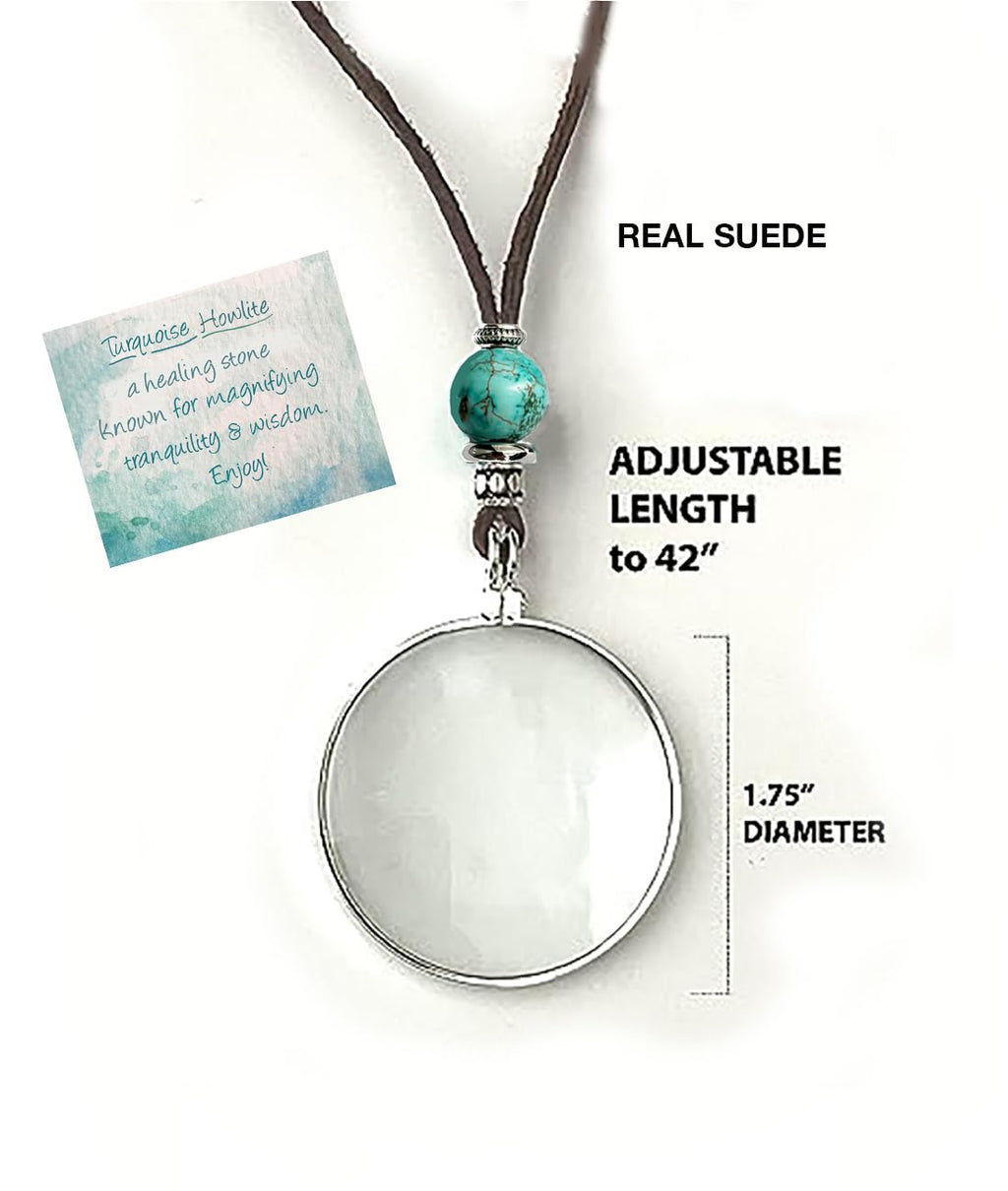 by Wendra Magnifying Necklace with Natural Crystal to Increase Vision & Energy. Handmade