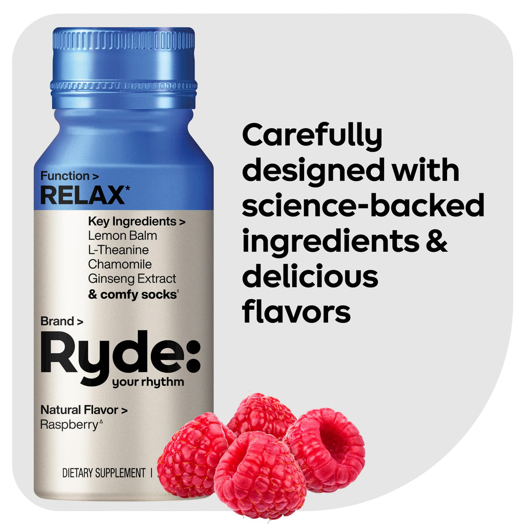 Ryde: Energize Shot | Tropical Flavor | Green Tea Caffeine, Taurine, Ginseng Extract & B Vitamins | 0 Calories, 0 Sugar | 2 FL OZ Shots | Boosts energy* (8 Pack)