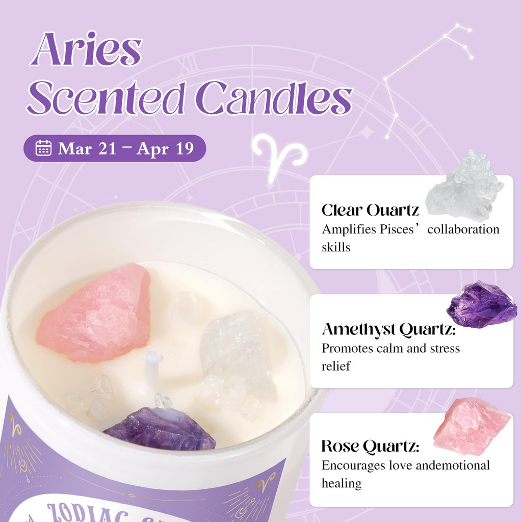 Pisces Birthday Gifts for Women, 12PCS Purple Zodiac Gift Baskets for Women with 16 oz Pisces Glass Cup Candle Mini Jewelry Gift Box, Unique Womens Birthday Gifts for Best Friend, Her, Mom, Sister