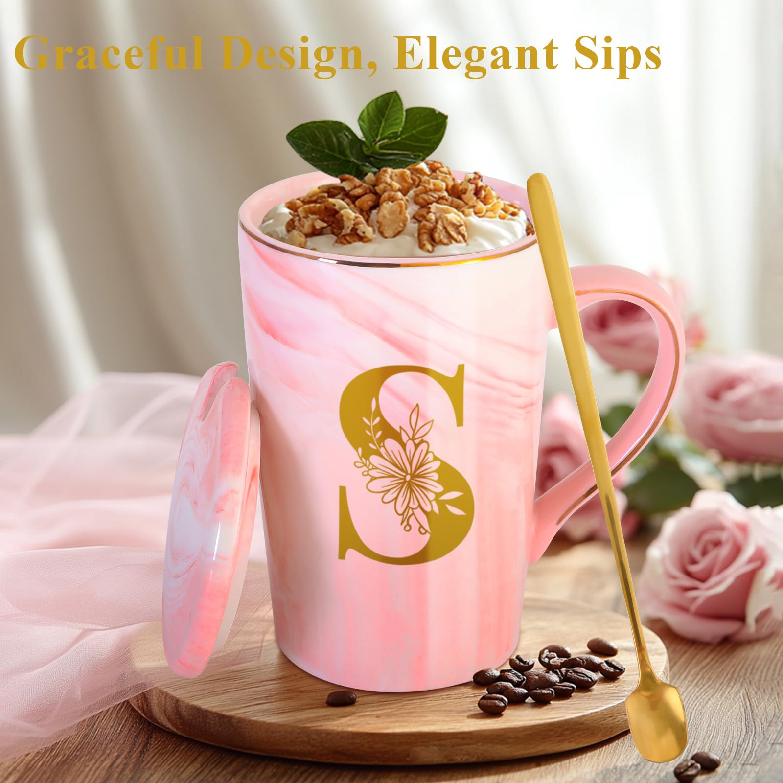 Personalized Ceramic Coffee Mug with Lid Cup Happy Birthday Gifts for Adult Men Women Who Have Everything Want Nothing Dad Mom Guys People Couples Parents Cool Funny Unique Present Special Christmas,G