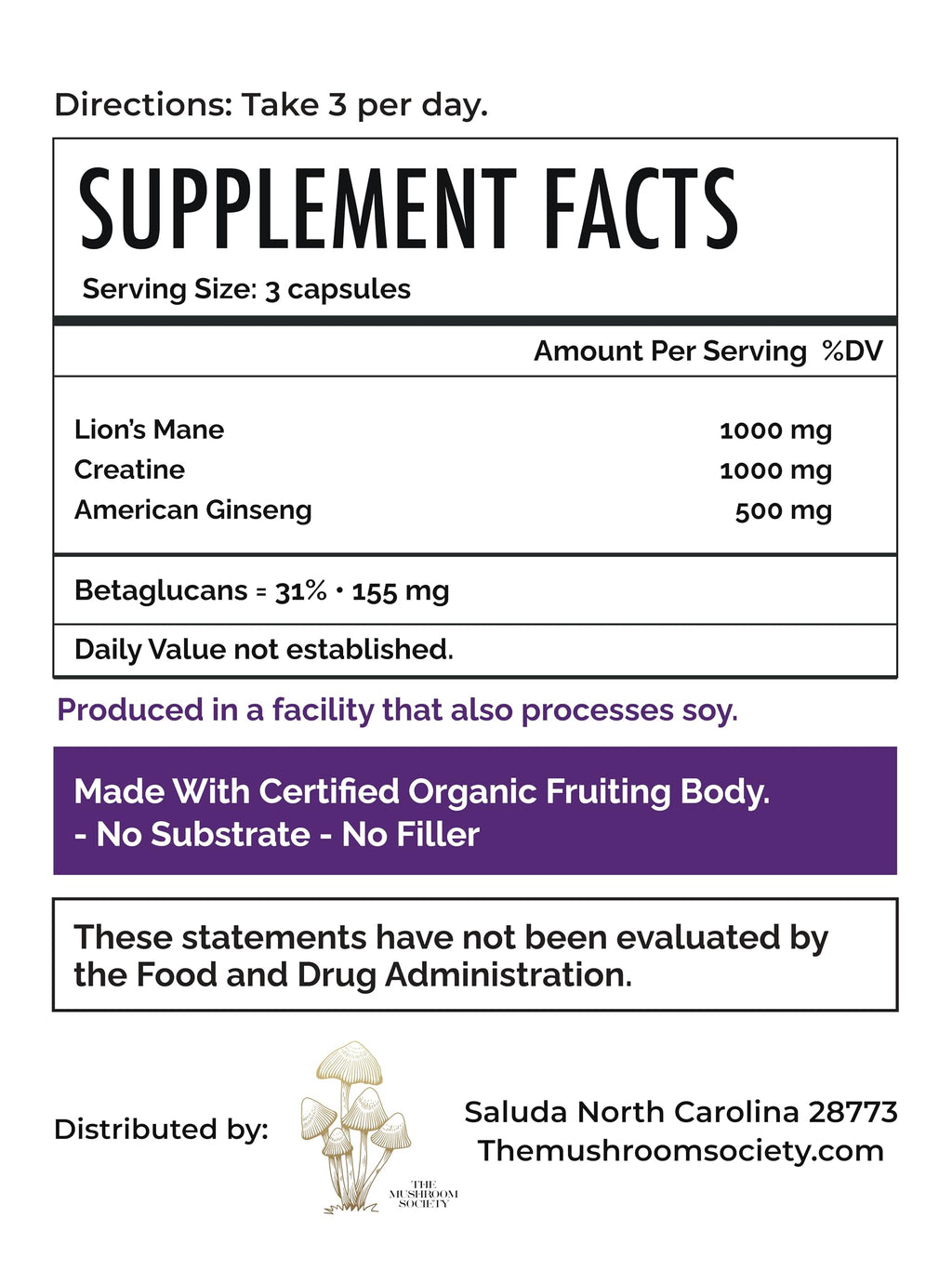 Morning Rush - Lion’s Mane, Ashwagandha, Turmeric & B12 Extract Blend Supplement - Focus & Energy Support - 60 Vegan Capsules