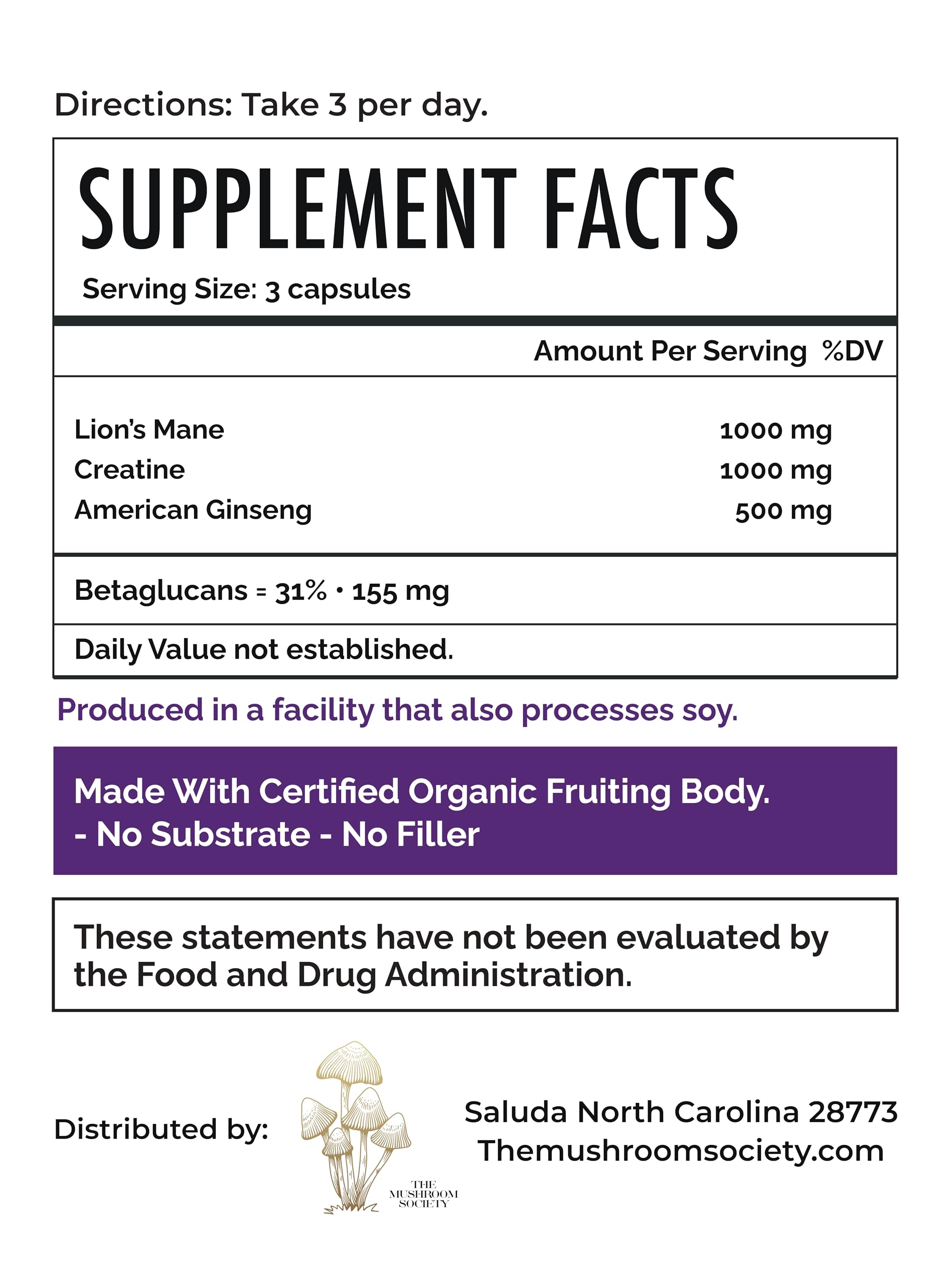 Morning Rush - Lion’s Mane, Ashwagandha, Turmeric & B12 Extract Blend Supplement - Focus & Energy Support - 60 Vegan Capsules