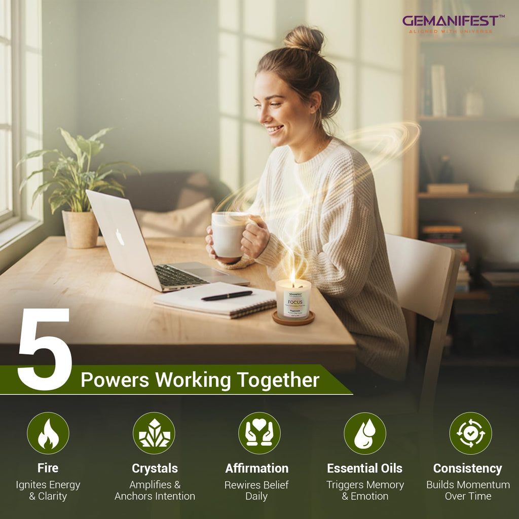 Money Manifestation Candle with Pyrite Bracelet for Wealth Prosperity and Success Pumpkin Spice Soy Candles for Office Home Scented Prosperity Crystal Candle Gifts for Men Women