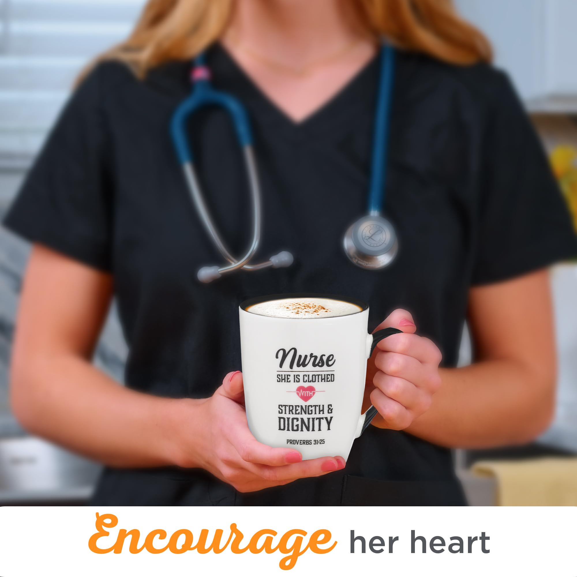 Christian Art Gifts Inspirational Ceramic Coffee & Tea Scripture Mug for Women: All Things are Possible Encouraging Bible Verse, Cute Microwave & Dishwasher Safe Drinkware, White & Pink Floral, 12 oz.